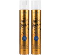 Lācura - Strong Hold Hairspray | With Provitamin B5 | Styles Stay in Place with Long Lasting Hold | Ultra Fine Non-Sticky Formula | 400mL [TWIN PACK] [Imperfect Container]