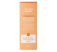 Lacura Vitamin C Hot Cloth Cleanser with Muslin Cloth 200ml | Removes Make Up | Gently Cleanses & Exfoliates | All Skin Types | For Sensitive Skin | Vegan Skincare