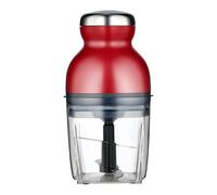 LacusMare Mini Food Processor, 900ml Bowl, 4 Sharp Blades, Whisk Attachment, 200W Motor for Chopping, Blending & Pureeing, Perfect for Baby Food, Garlic, Onion, and Nuts (Red)