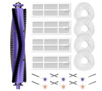 Lacvik Replacement Parts Accessories for Narwal Freo Robot Vacuum, 1 Roller Brush, 4 HEPA Filters, 4 Mop Pads, 6 Side Brushes Material