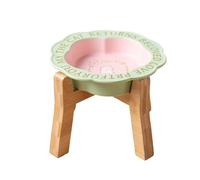 Lacy Cat Bowl Anti-Black Chin Cat Canned Food Bowl Ceramic Dog Food Bowl Anti-knockover Water Bowl for Cats Cat Bowl Rack(B-04)
