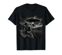 Lacy Dog UFO Encounters Selfie T-Shirt
