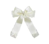 Lacy Ribbon Bow Hair Clip Princess Bow Elegant Lace Hair Bow Heart Bowknot Ribbon Hairpin