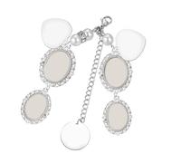 Lacy Wedding Bouquet Charm Photo Frame Charm Wedding Memorial Ornament Alloy Texture for Bride and Groom Anniversary Bouquet Bridal Pendant