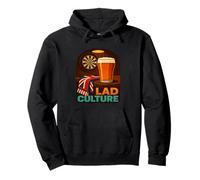 Lad Culture British Pub Dart Board Pint Fun Pullover Hoodie