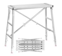 Ladder,Adjustable Height Portable Folding Work Platform Scaffolding Stool for Home Decoration Ladder Bench Heavy Duty Multi Purpose Use Easy Storage