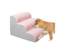 Ladder Animal Bench - Wide Ascending Pet Stair Soft Layered Construction Stability Oriented Mobility Assistance, Support Entry into Vehicle Suitable Seat Cars Transition Structuu