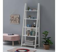 Ladder Bookcase 5 Shelf Shelving Unit Wood Effect Home Office Living Room