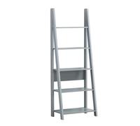 Ladder Bookcase Grey 5 Tier Shelf Desk Storage Display Shelving Unit Rack