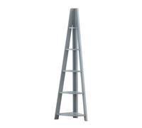 Riva Scandinavian Retro Corner Ladder Bookcase Shelving Shelf Unit Grey 5 Tier