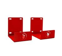 Ladder Brackets Pair Steel Wall Van Mount - TradeTidy Red