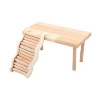 Ladder Bridge - 9.75 Inch Hamster Cage Accessories | Hamster Step Toy, Heavy Wavy Cage Staircase, Natural Wood Climbing Exercise Toy Accessories For Hamsters And Small Animals