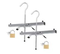 Ladder Clamps Roof Racks 2PCS, Heavy-Duty Roof Rack Locks with 2 Padlock Accessories, Universal Ladder Roof Rack Lock Box Type Roof Rack Clamp Can Lock Safety Ladder