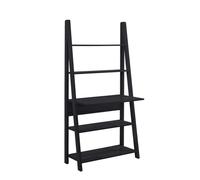 Ladder Desk Bookcase Shelving Scandinavian Retro Shelf Unit Black 5 Tier