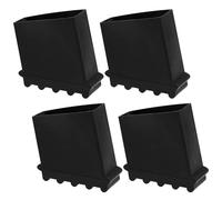Ladder Feet,RoadLoo 4 Pieces Non-Slip Ladder Feet Rubber Pads Set Ladder Foot Cover Ladder Leveller Rubber Ladder Feet Black Ladder Leg Covers for Extension Ladder Home Workers The Construction Site