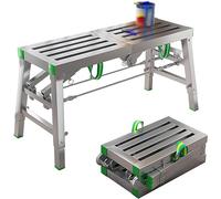 Ladder,Folding Scaffolding Platform with Adjustable Height Portable and Sturdy 880 lbs Load Capacity