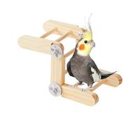 Ladder for Cage, Natural Wood, Adjustable Chewing Game, Climbing Ladder for Small Birds, for Parakeets, Chickens, Bird Cage, Indoor, Outdoor, Balcony, Garden