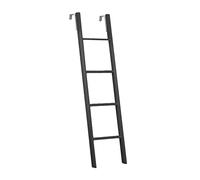 Ladder for student dorm beds, ladder for camper vans, metal ladder for bunk beds, safety ladder for children and the elderly, for boats, attics, trucks, black (Taiwan)