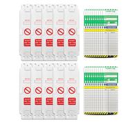Ladder Inspection Tags, Include 10 Holders and 20 Ladder-Inspection Tag Inserts, Inspection Record Kit for Indoor and Outdoor Use on All Ladder Types