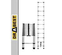 Ladder - Ladder - Telescopic aluminium ladder - Extendable ladder - Folding aluminum ladder - Universal ladder - 11 degrees - Working height 4,3 m