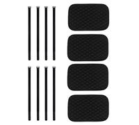 Ladder Pads Protector - 4Pcs 20x30cm Non Slip Step Cushions with Adjustable Straps | PU Leather EVA Soft Ladder Safety Covers for Bunk Bed RV Home Indoor Outdoor Camping