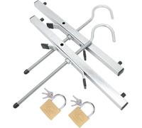 Ladder Roof Rack Clamp 2Pack Heavy Duty Ladder Clamps 44.5x39.5x22cm Roof Rack Clamp Lock Van Universal Roof Rack Clamps Lockable Safe Ladders, with 2 Padlocks to Secure Ladders to Car Van Roof Racks