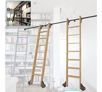 Ladder Round Tracks/Rail, Sliding Barn Ladde Hardware Library Rolling Ladder Full Set Round Tube Track Kit, Steel Rounds Tube Mobile Ladde Tracks, For Home/Indoor/Loft(600cm(19.7 ft) track kit)
