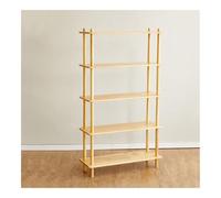 Ladder Shelf 5 Tiers Ladder Bookcase, Freestanding Bookshelf, Open Display Rack, Wooden Storage Shelves for Bedroom, Home Office, Living Room(Natural)