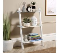 Ladder Shelf Bookcase 3 Tier Storage Shelving Display Stand Wall Rack Home Source White One Size