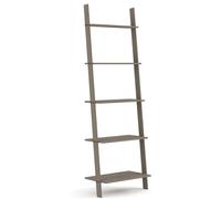 Core Products Corona 4 Shelf Grey Ladder Bookcase - Size: 5 Shelf - Wilko
