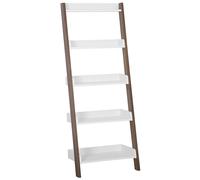 Beliani 5 Tier Shelving Unit MOBILE TRIO 164 cm Brown/ White, White