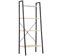 HOMCOM 4-Tier Minimalistic Ladder Shelf Home Display Storage Natural