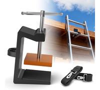 Ladder Stabilizer for Ladder Safety, Lockjaw Ladder Grip & Anti-Slip Fall Protection Kit, Ladder Gutter Guard with 2FT & 3FT Ladder Straps,Ladder Accessories for Maximum Safety