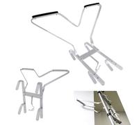 Ladder Stand Off V-Shaped Universal Ladder,Heavy Duty Ladder Standoff for Gutters,Aluminum Stabiliser Rubber Bumper Helps Stop Your Ladders Slipping Sideways for Any Environment, Silver