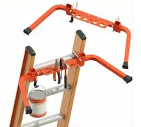 Ladder Stand Off with Tool Tray & Hook - Heavy Duty Roof Gutter Guard, Universal Ladder Stabilizer for Gutters/Windows, Safe Stabilizer for All Ladder Types