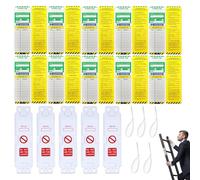 Ladder Tags - 5 Holders 10 Ladder Inspection Tag Inserts and 5 Zip Ties,Waterproof Ladder Inspection Tags,Inspection Record Kit for All Ladder Types Protect Ladder Safety for Indoor & Outdoor Use