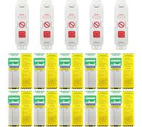 Ladder Tags - 5 Holders and 10 Ladder Inspection Tag Inserts, Ladder Inspection