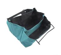 Ladder Tool Bag, Foldable 600D Oxford Cloth Storage Pouch with Metal Hook for Ladder-Mounted Organizing and Portable Workshop Use(B)