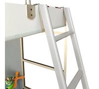 Ladders,Hanging Bunk Bed Ladder Replacement for Home Loft, Doom Room & Bedroom - Metal Iron Twin Bed Step Ladder with Hooks Adjustable/White/3M/51 inch