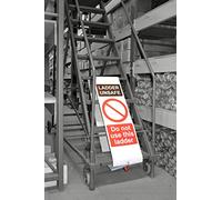 Ladders & Steps Lockout Tagout - Heavy Duty Woven PVC with Reinforced Eyelet for Padlock | Prevent Access to Unsafe Ladders & Platforms | Waterproof & Tear-Resistant