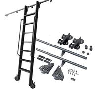 Ladders Track Kit, 3.3Ft-20Ft Rolling Ladder Kit Library Sliding Barn Door Full Hardware (No Ladder), Round Tube Extension Ladder Tracks Rail, Telescope Slide Roller System(10ft/300cm Track