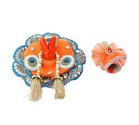 Laddu Gopal Dress Cloth Bhagwan Poshak of God Bal Gopal Kanha Krishna Kanhaiya Dev Vastra with Mukut for Metal Idol Statue for Indian Traditional Janmashtami Festival(Size:- 2-4 No.Dia- 8")(Orange)