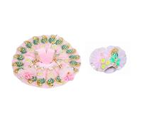 Laddu Gopal Dress with Mukut Bal Krishna ji Kanha ji God Vastra- Pink (10")