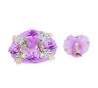 Laddu Gopal Dress with Mukut Bal Krishna ji Kanha ji God Vastra-Purple(6")