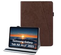 laddutoi Case for Samsung Galaxy Tab A8 10.5 2022/2021, Flip Case with Card Slot and Stand Function, PU Leather Case Tablet Cover Protective Case for Galaxy Tab A8 SM-X200/X205/X207, Brown