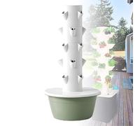 LADECNERHT Hydroponic Tower Hydroponics Growing System Kit Hydroponic Tower Garden Waterproof Design Soilless Cultivation Suitable for Indoor and Outdoor Soil-Free Planting,green-5-Layers