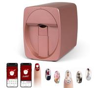 LADECNERHT Nail Printer Nail Art Machine, Portable 3D Nail Painting Machine, 1000+ Designs, DIY Nail Printer Control Through Mobile App for Home Usage Nail Salon for Cute Girls Women Gift RoseGold