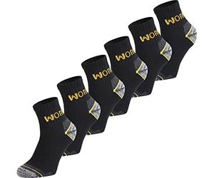 Ladeheid 6 12 Pack Work Socks AT009 (Dark Grey (6 Pack), 5.5-8)