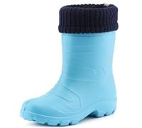 Ladeheid Children´s EVA Rubber Wellington Boots LA4845KIDS(Turquoise306c/Navy, EU 35 = UK 2.5)
