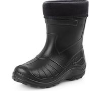 Ladeheid Children's Girl's Boy's EVA Extra Light Wellington Boots Rainy Wellies Rain Boots KL050 (Black, 7 UK Child)